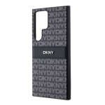 DKNY PC/TPU Repeat Pattern Tonal Stripe Zadní Kryt pro Samsung S24 Ultra Black, DKHCS24LPRTHSLK