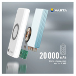 VARTA Portable Bezdrátová Powerbanka 20000mAh Silver, 57909101111