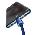 Baseus  Crystal Shine Series Datový Kabel USB-C - USB-C 100W 2m Blue, CAJY000703