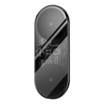 Baseus  LED Display 2in1 Bezdrátová Nabíječka 20W (s USB-C kabelem 1m Black) Black, WXSX010101