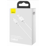 Baseus  Superior Fast Charging Kabel Lightning 2.4A 0.25m White, CALYS-02