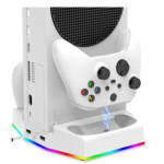 iPega XBS011S Multifunkční Nabíjecí RGB Stojan s Chlazením pro Xbox Series S + 2ks Baterií, PG-XBS011S