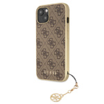 Guess 4G Charm Zadní Kryt pro iPhone 13 Brown, GUHCP13MGF4GBR