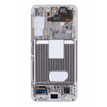 LCD display + Dotyk + Přední kryt Samsung S901B Galaxy S22 Phantom White (Service Pack) , GH82-27520B