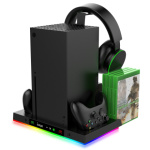 iPega XBX023S Multifunkční Nabíjecí RGB Stojan s Chlazením pro Xbox Series X, PG-XBX023S