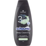 Schauma šampon Men 3v1 Charcoal & Clay, 400 ml