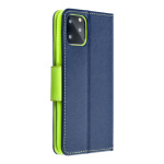 Fancy Book case for XIAOMI Redmi 10a navy / lime 581452