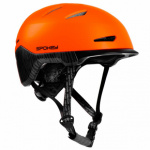 Spokey DOWNTOWN Cyklistická přilba BMX, IN-MOLD, 55-58 cm, oranžová, K926875