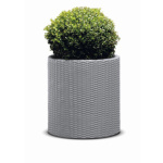 Květináč Keter Cylinder M Silver Grey, 224150