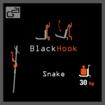 Závěsný systém G21 BlackHook snake 7,5 x 15 x 3 cm, GBHSN15