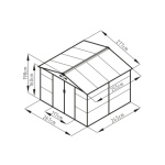 Zahradní domek G21 GAH 706 - 277 x 255 cm, zelený, GAH-706-ZNG-2S0