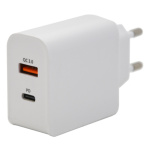 Zástrčka QUICK CHARGE 3.0 230V USB-A / USB-C 18W, 07430