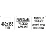 Podnos obdélníkový 460x355mm ANTI SLIP, YG-02075