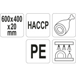 Krájecí deska 600x400x20 hnědá, YG-02185