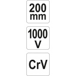 Kleště kombinované 200mm VDE (1000V), YT-21153