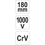 Kleště štípací boční 180mm VDE (1000V), YT-21159