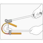 Ohybačka na trubky Al, Cu, 180°, pr. 23/32" - 18mm, YT-21846