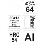 Řezač trubek 64 mm PVC, YT-2229