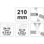 Kleště odizolovací a konektorové univerzální 210 mm, YT-2278