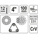 Stahovák 4" 100mm (tříramenný), YT-2520