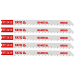 List pilový do přímočaré pily 100 mm na dřevo TPI6 5 ks Bi-Metal, YT-3435