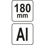 Tesařský trojúhelník hliníkový 180mm, YT-70786