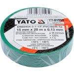 Izolační páska elektrikářská PVC 15mm / 20m zelená, YT-81595