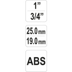 Rychlospojka hadicová třístranná s 2 uzávěry, ABS, YT-99848