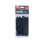 pásky stahovací na kabely černé, 100x2,5mm, 100ks, nylon PA66 8856152