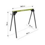 koza stavební skládací 1kus, nosnost 450kg, výška 76,5cm 956070