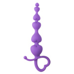 Anální kolík Purple Anal Beads Heart Handle, ET211PUR