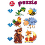 KUKURYKU Baby puzzle Zvířátka 6v1 (2-4 dílky) 115867