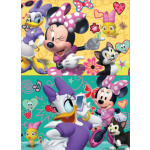 EDUCA Dřevěné puzzle Minnie a Daisy 2x16 dílků 122554