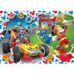 CLEMENTONI Puzzle Mickey Mouse: Na závodním okruhu MAXI 104 dílků 122712