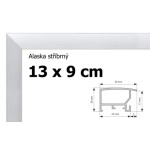 BFHM Alaska hliníkový rám 13x9cm - stříbrný 123035
