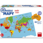 DINO Puzzle Mapy: Svět 82 dílků 124096
