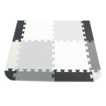 Okraje pro pěnový koberec v odstínech šedé 18ks (pro koberec 12ks) 132697
