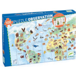 DJECO Puzzle Observation: Zvířata z celého světa 100 dílků 133022