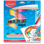 MAPED Pastelky trojboké Color'Peps Oops s pryží 24ks 134601