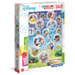 CLEMENTONI Puzzle Svět Disney MAXI 24 dílků 136764