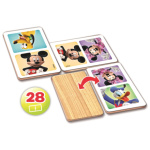 EDUCA Dřevěné domino Mickey a Minnie 137351