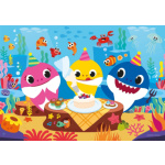 CLEMENTONI Oboustranné puzzle Baby Shark: Oslava 60 dílků 139591