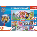 TREFL Puzzle s hledáním rozdílů Tlapková patrola 4v1 (30,30,60,160 dílků) 140182