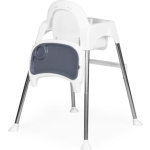 ECOTOYS Jídelní židlička 2v1 bílá 140351