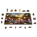 WOODEN CITY Dřevěné puzzle Kola v Amsterdamu 2v1, 150 dílků EKO 141933