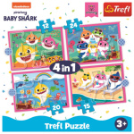 TREFL Puzzle Baby Shark: Rodina 4v1 (12,15,20,24 dílků) 142593