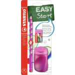 STABILO EASYgraph Školní set pro praváky růžový (tužka + pryž + ořezávátko) 143217