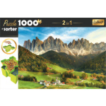 TREFL Puzzle s třídičem 2v1 Dolomity, Itálie 1000 dílků 143547
