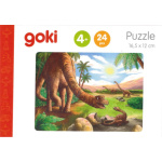 GOKI Dřevěné puzzle Dinosauři: Brachiosaurus 24 dílků 143863