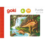 GOKI Dřevěné puzzle Dinosauři: Stegosaurus 24 dílků 143868